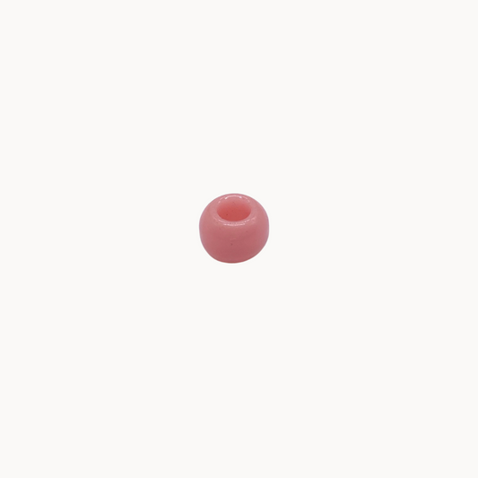 PINK HOLLOW BEAD - CIRCLE OF DOTS