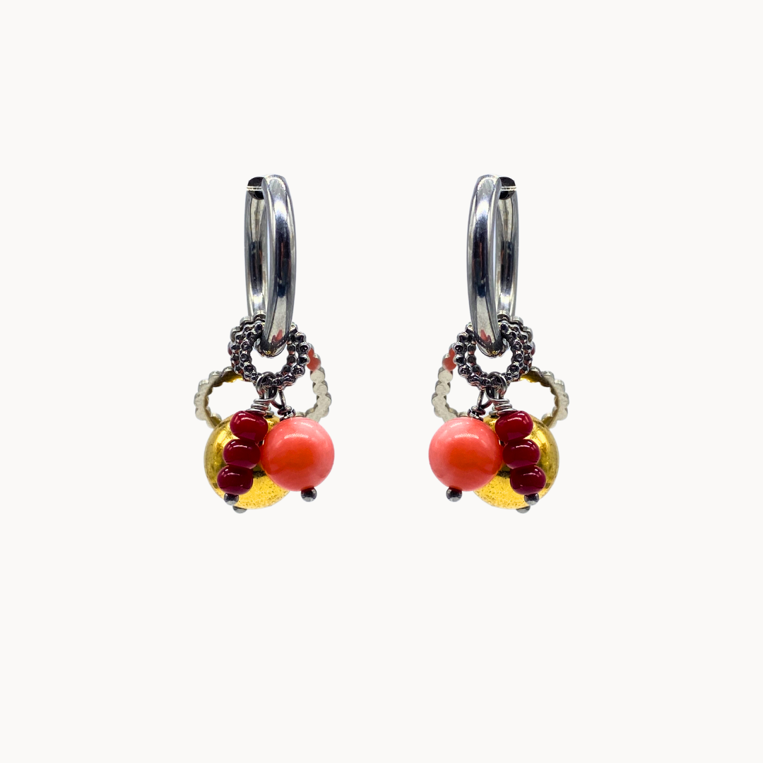 ALESSIA EARRING SET - CIRCLE OF DOTS