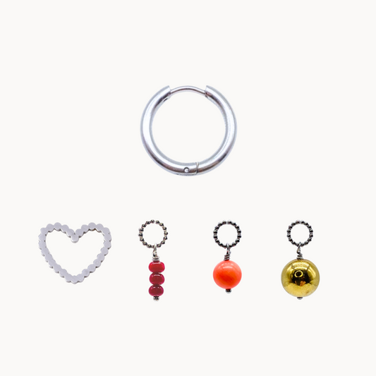ALESSIA EARRING SET - CIRCLE OF DOTS