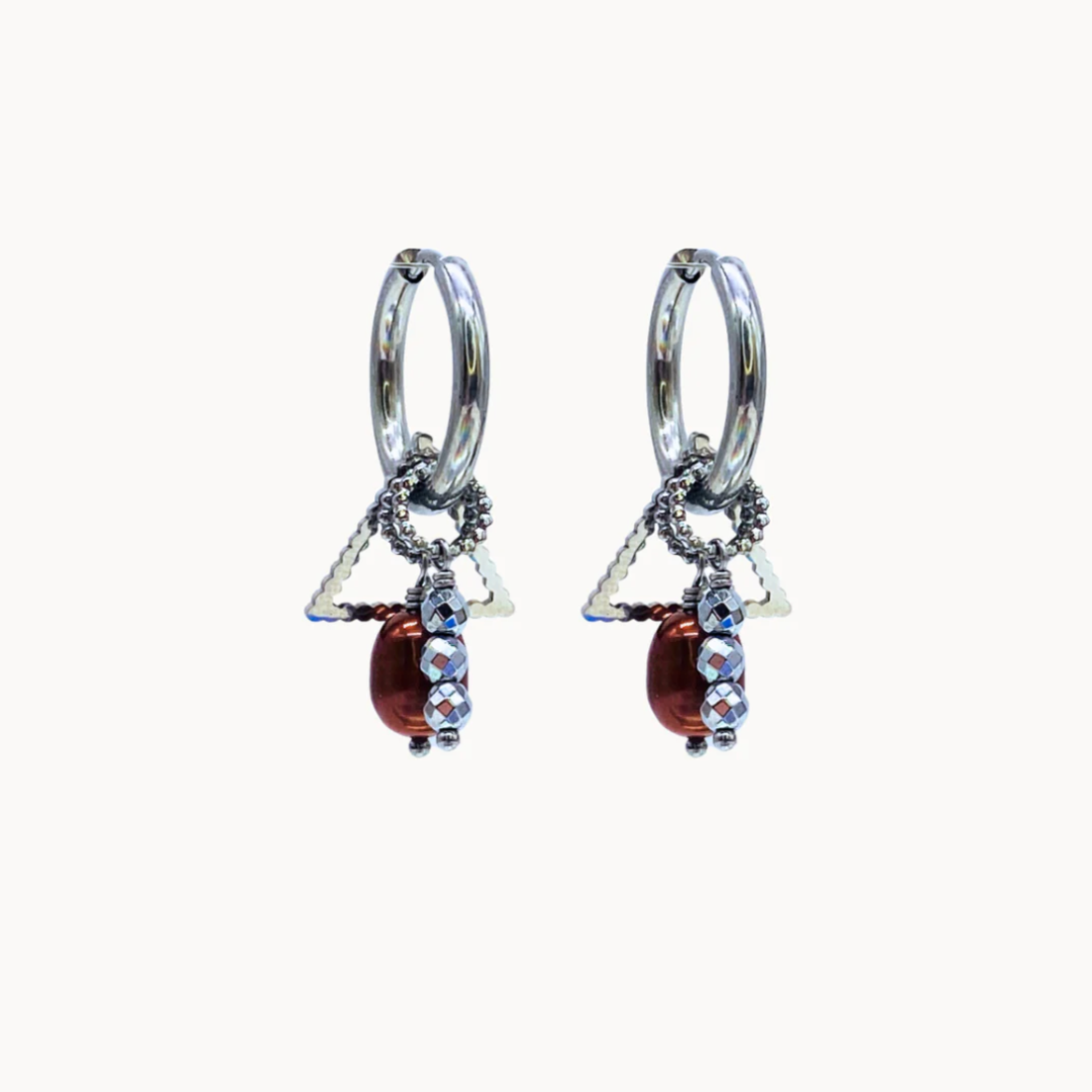 ALMA EARRING SET - CIRCLE OF DOTS