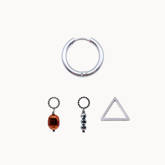 ALMA EARRING SET - CIRCLE OF DOTS