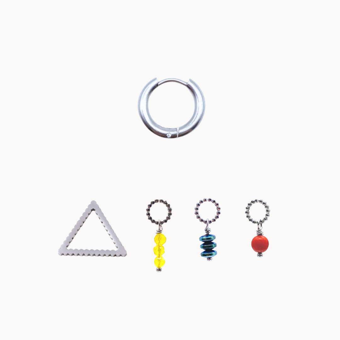 FLAMINIA EARRING SET - CIRCLE OF DOTS