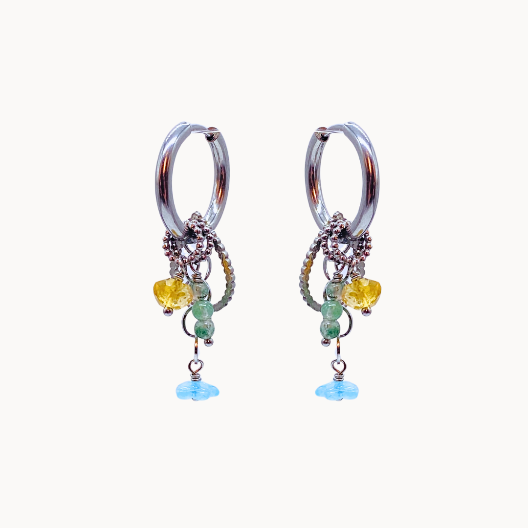 ISABELLA EARRING SET - CIRCLE OF DOTS