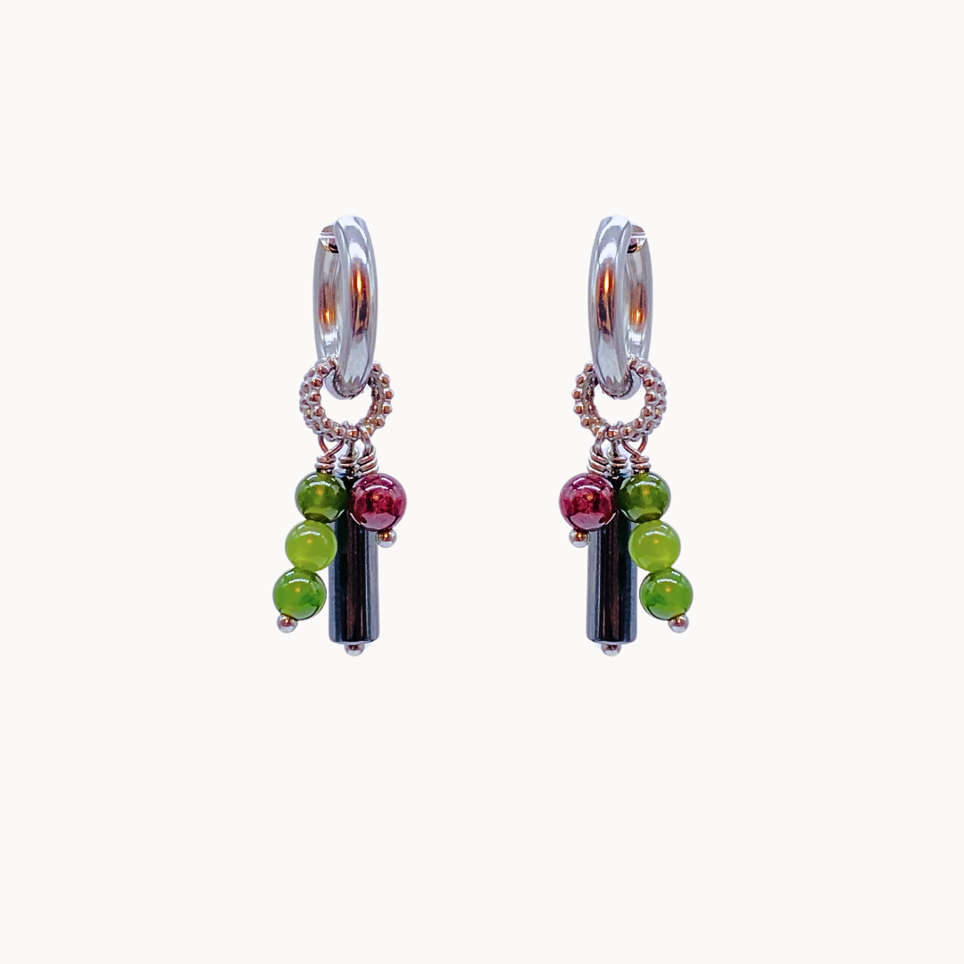 LAVINIA EARRING SET - CIRCLE OF DOTS