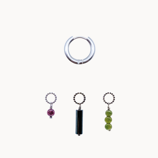 LAVINIA EARRING SET - CIRCLE OF DOTS