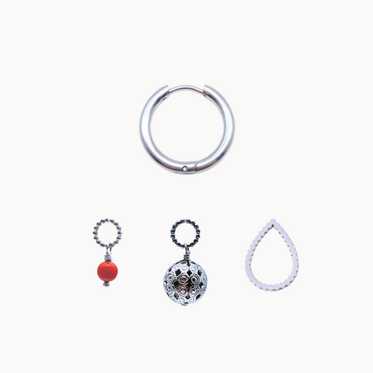 MARA EARRING SET - CIRCLE OF DOTS