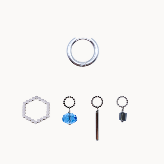 NOEMI EARRING SET - CIRCLE OF DOTS