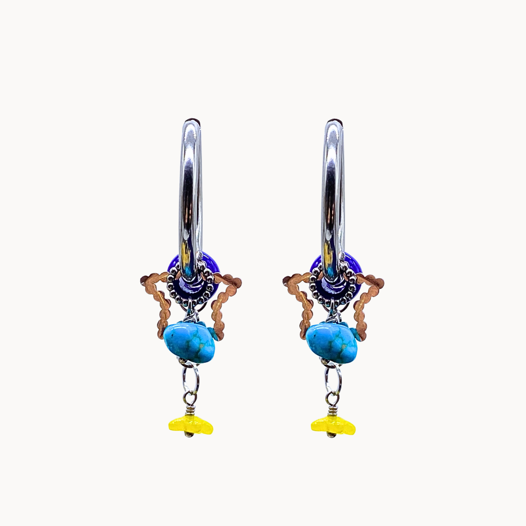 CARLA EARRING SET - CIRCLE OF DOTS