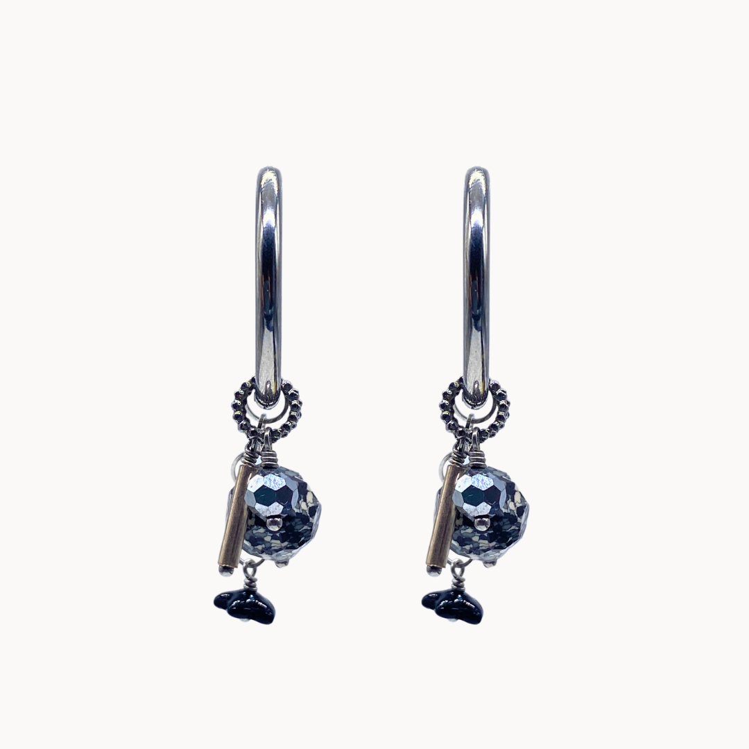 EMILIA EARRING SET - CIRCLE OF DOTS