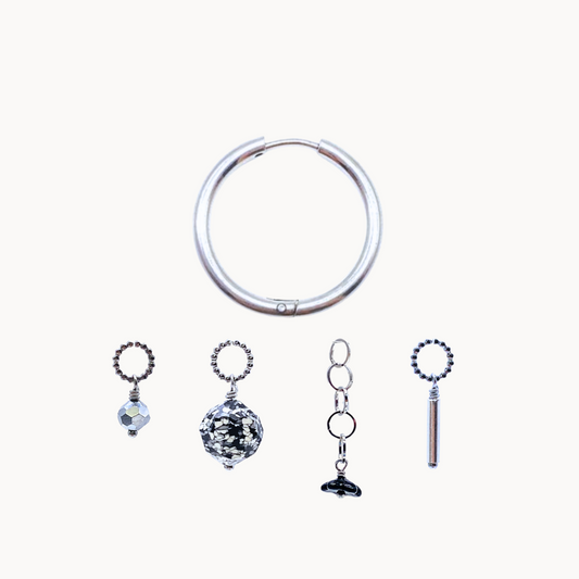 EMILIA EARRING SET - CIRCLE OF DOTS