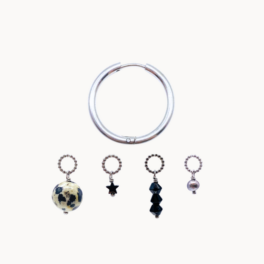 CECILIA EARRING SET - CIRCLE OF DOTS