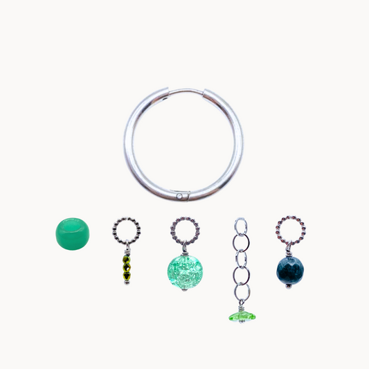 FLORA EARRING SET - CIRCLE OF DOTS