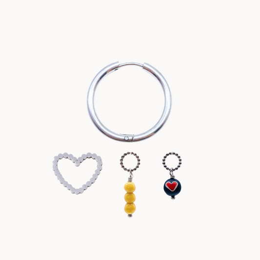 FRANCA EARRING SET - CIRCLE OF DOTS