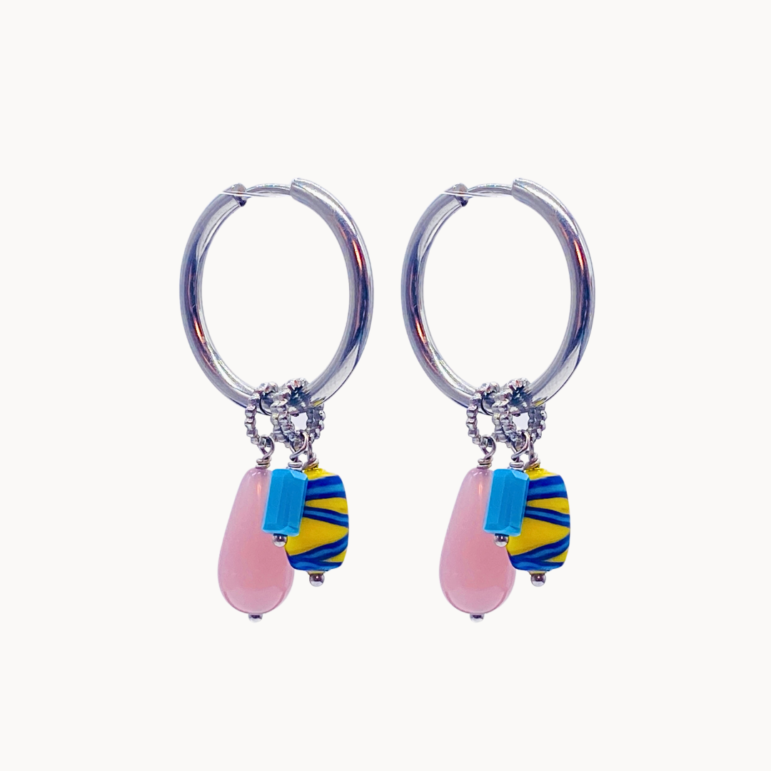 IVANA EARRING SET - CIRCLE OF DOTS