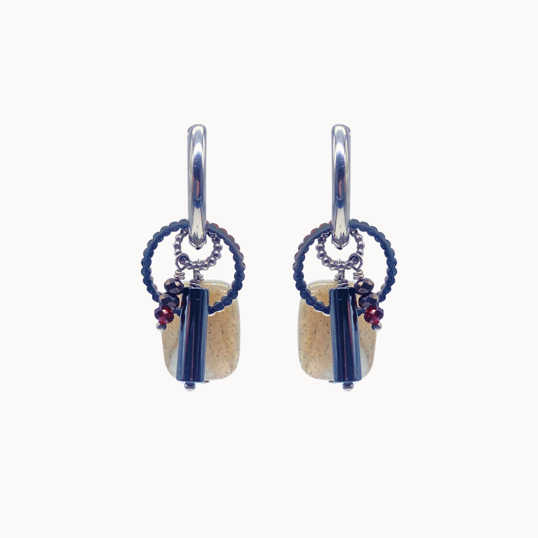 LEA EARRING SET - CIRCLE OF DOTS