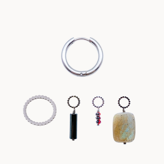 LEA EARRING SET - CIRCLE OF DOTS