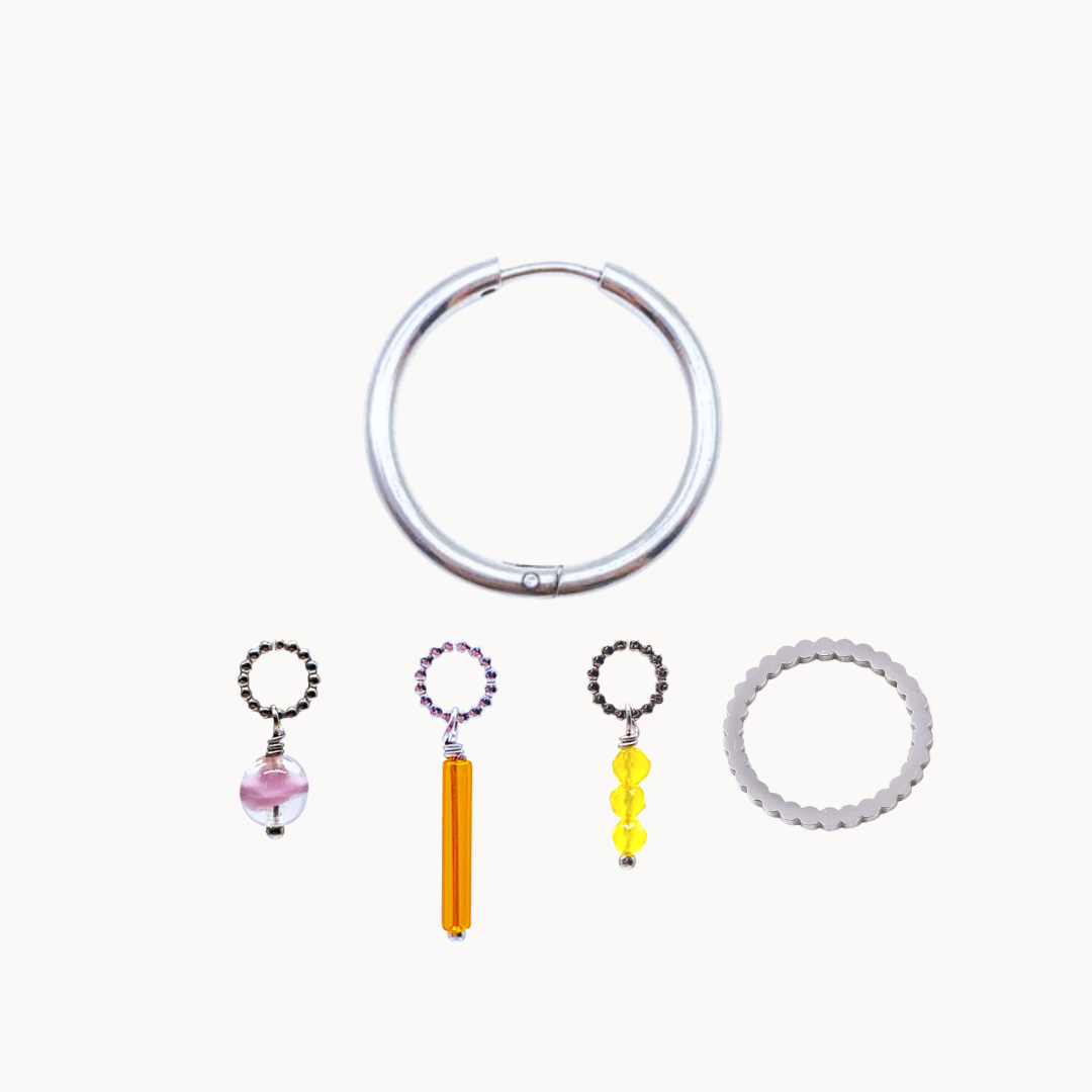 LORENA EARRING SET - CIRCLE OF DOTS