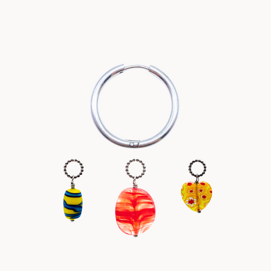 LORETTA EARRING SET - CIRCLE OF DOTS
