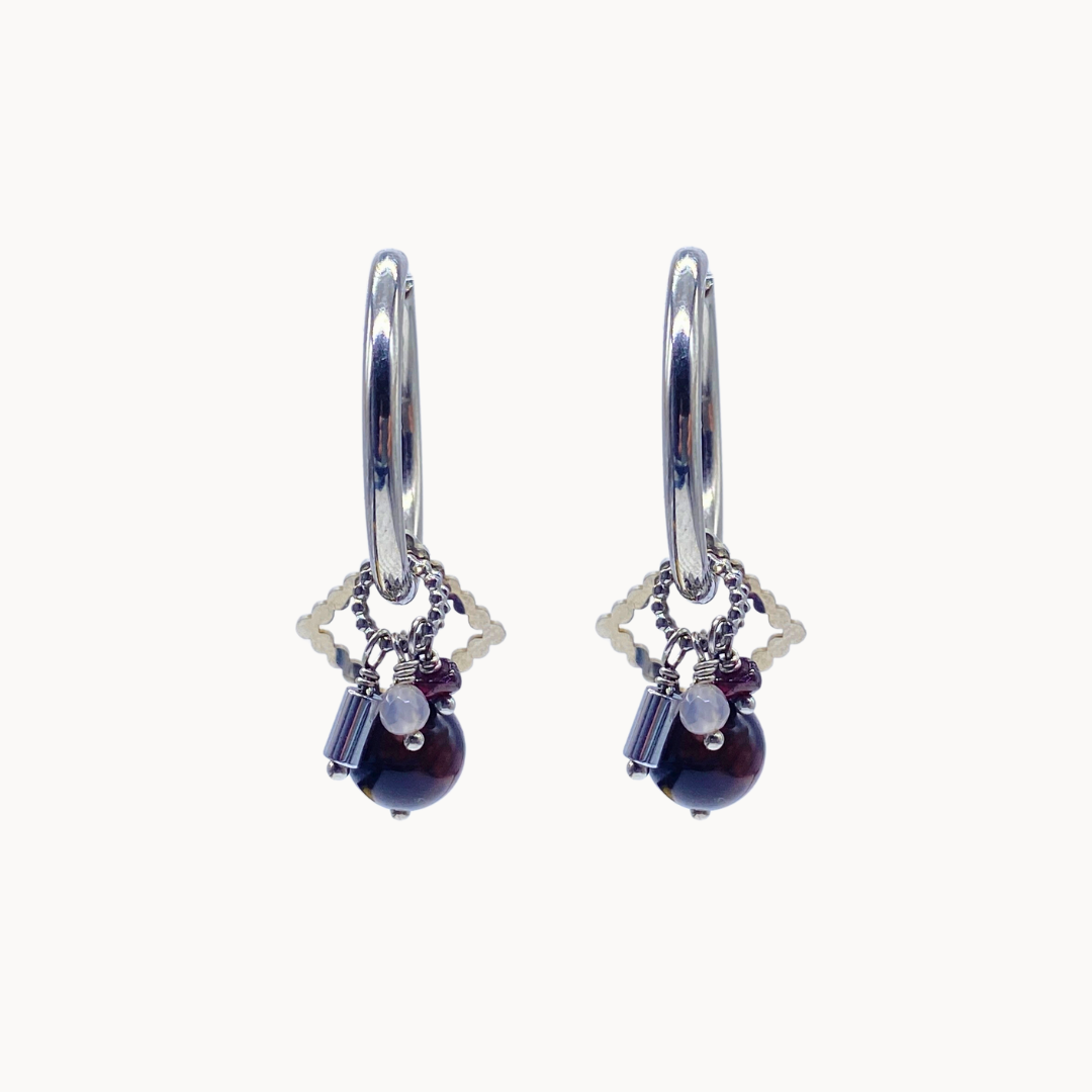 RITA EARRING SET - CIRCLE OF DOTS