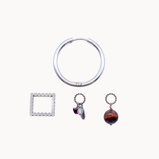 RITA EARRING SET - CIRCLE OF DOTS