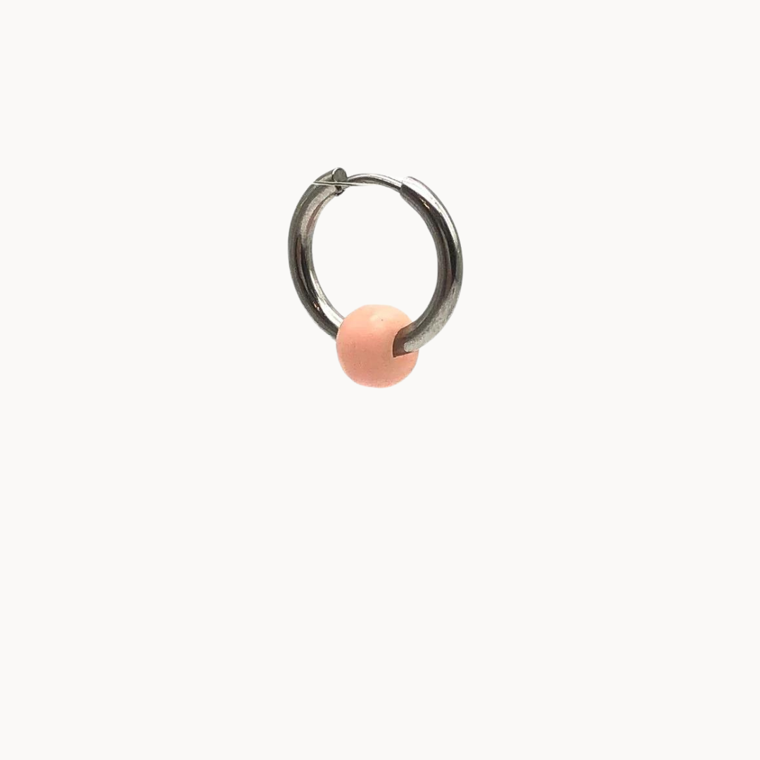 ROSE HOLLOW BEAD - CIRCLE OF DOTS