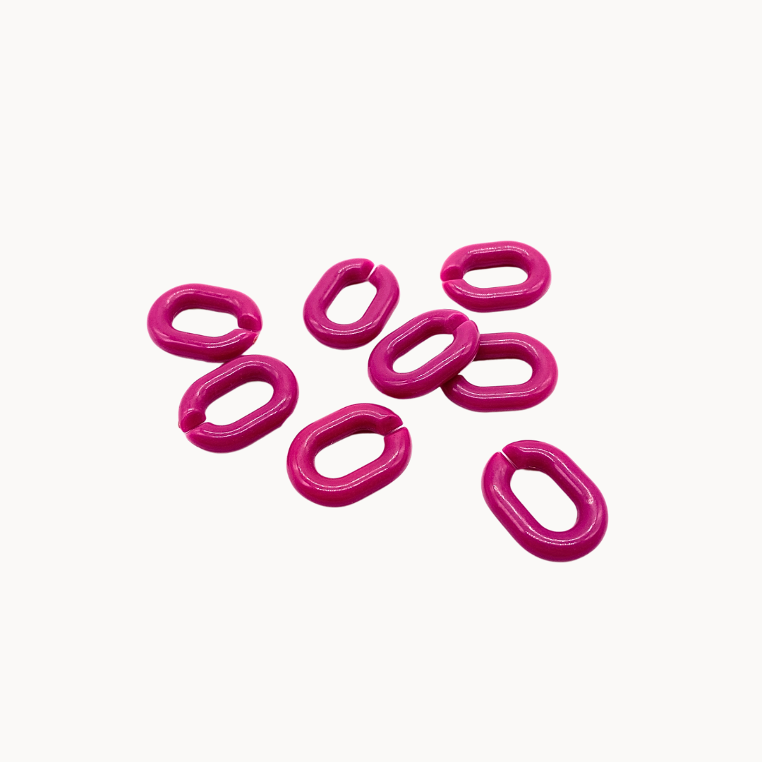 PINK LINK CHARM - CIRCLE OF DOTS