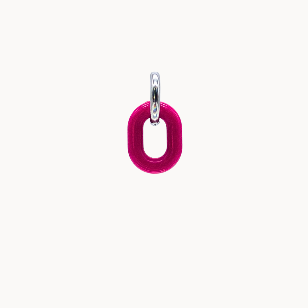 PINK LINK CHARM - CIRCLE OF DOTS