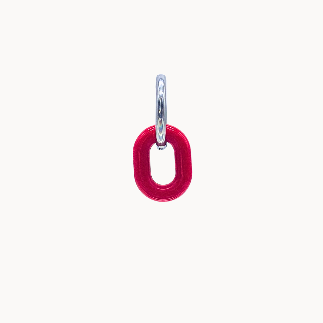 RED LINK CHARM - CIRCLE OF DOTS