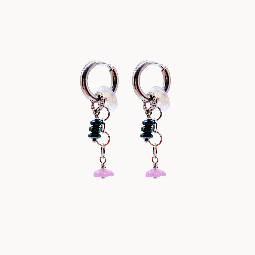 LUISA EARRING SET - CIRCLE OF DOTS