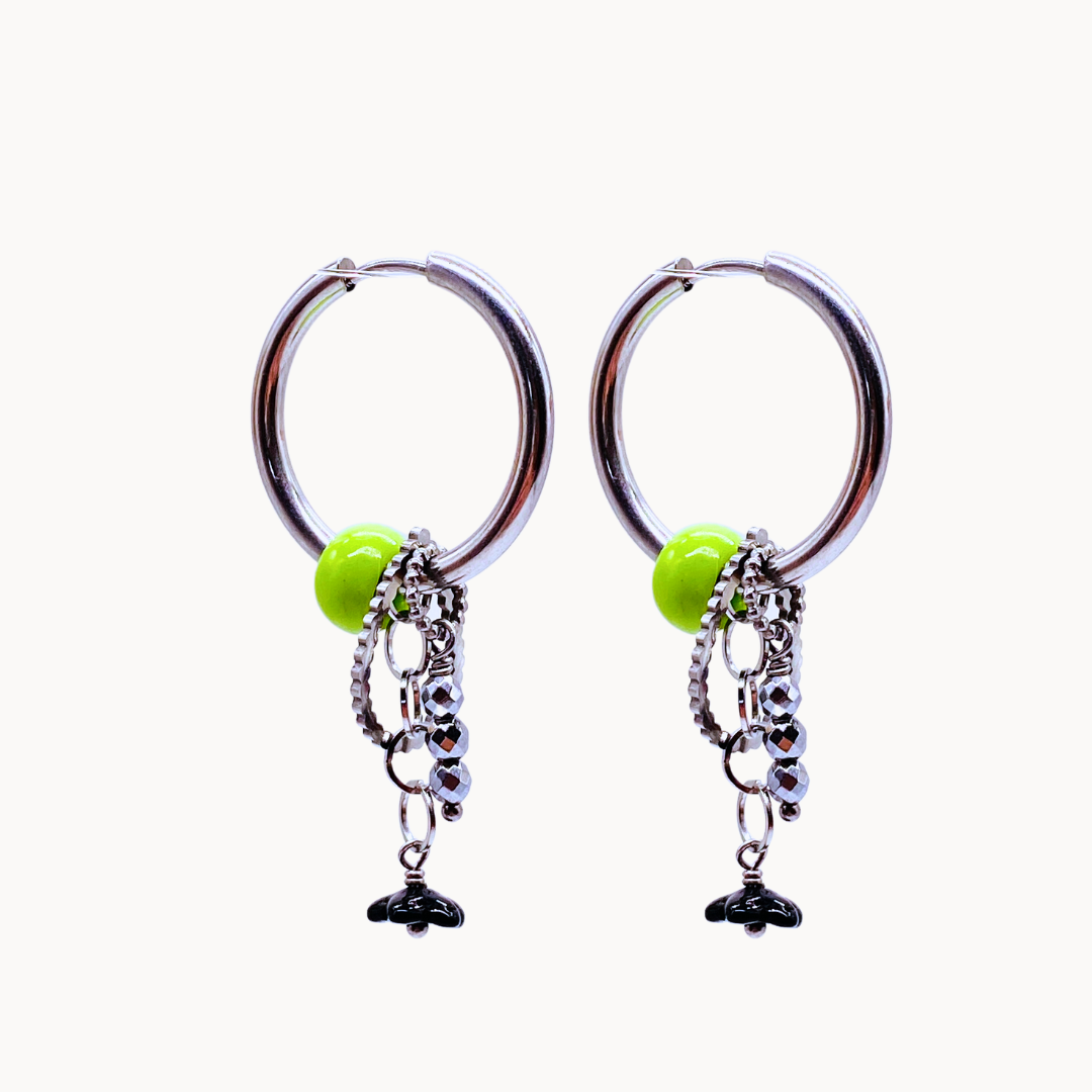 PAOLA EARRING SET - CIRCLE OF DOTS