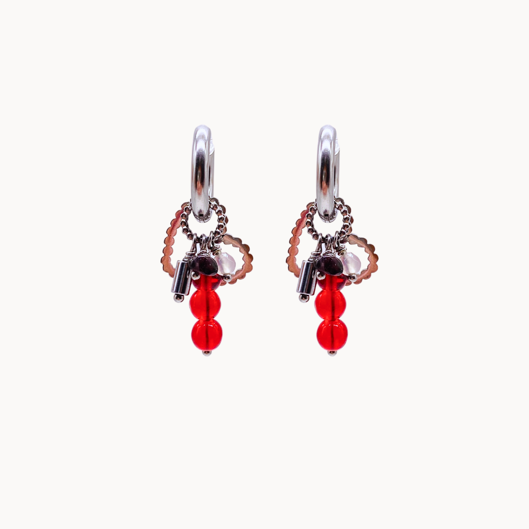 SUSANNA EARRING SET - CIRCLE OF DOTS