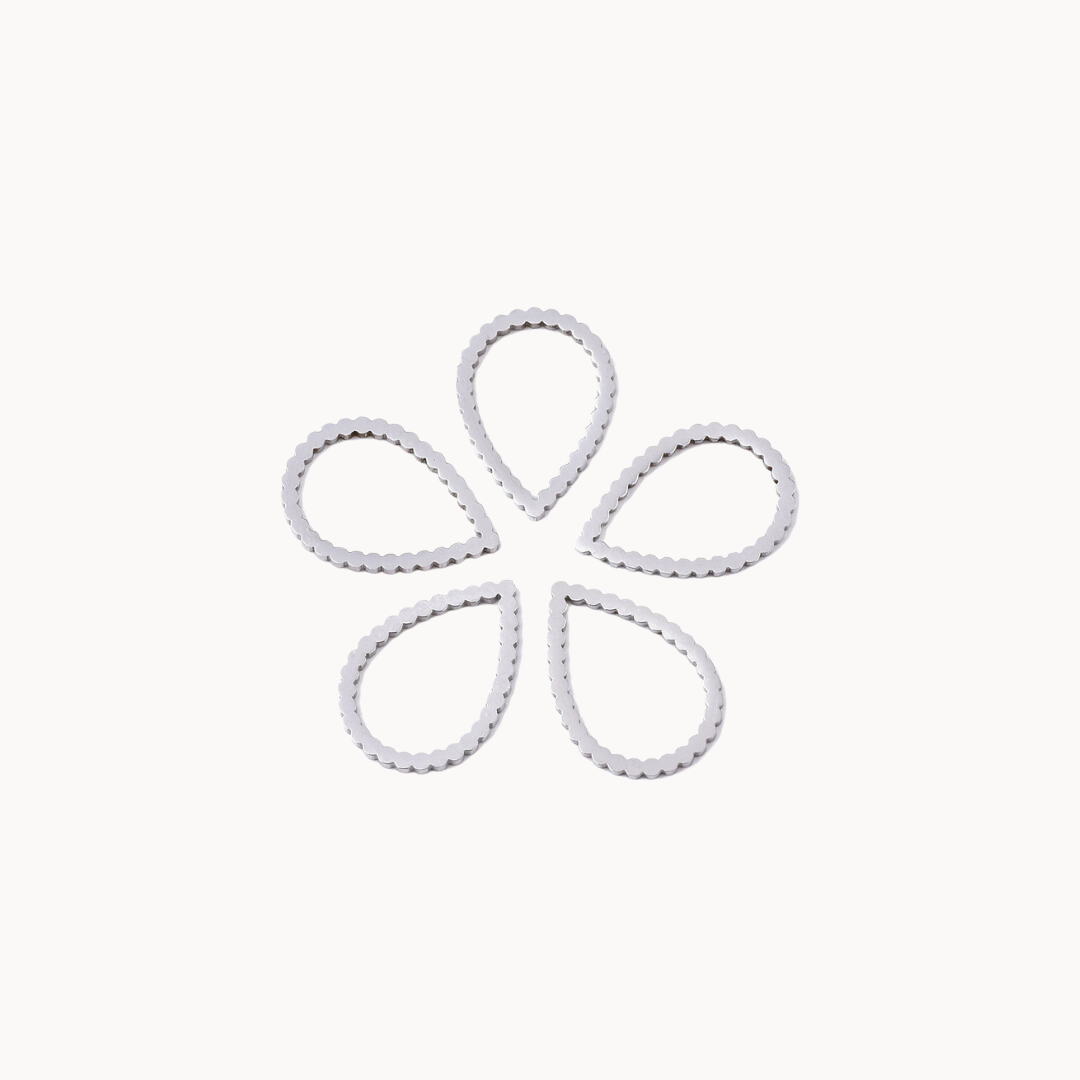 DROP SHAPE CHARM - CIRCLE OF DOTS