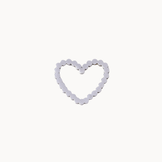 HEART SHAPE CHARM - CIRCLE OF DOTS