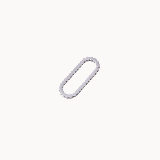 OVAL SHAPE CHARM - CIRCLE OF DOTS