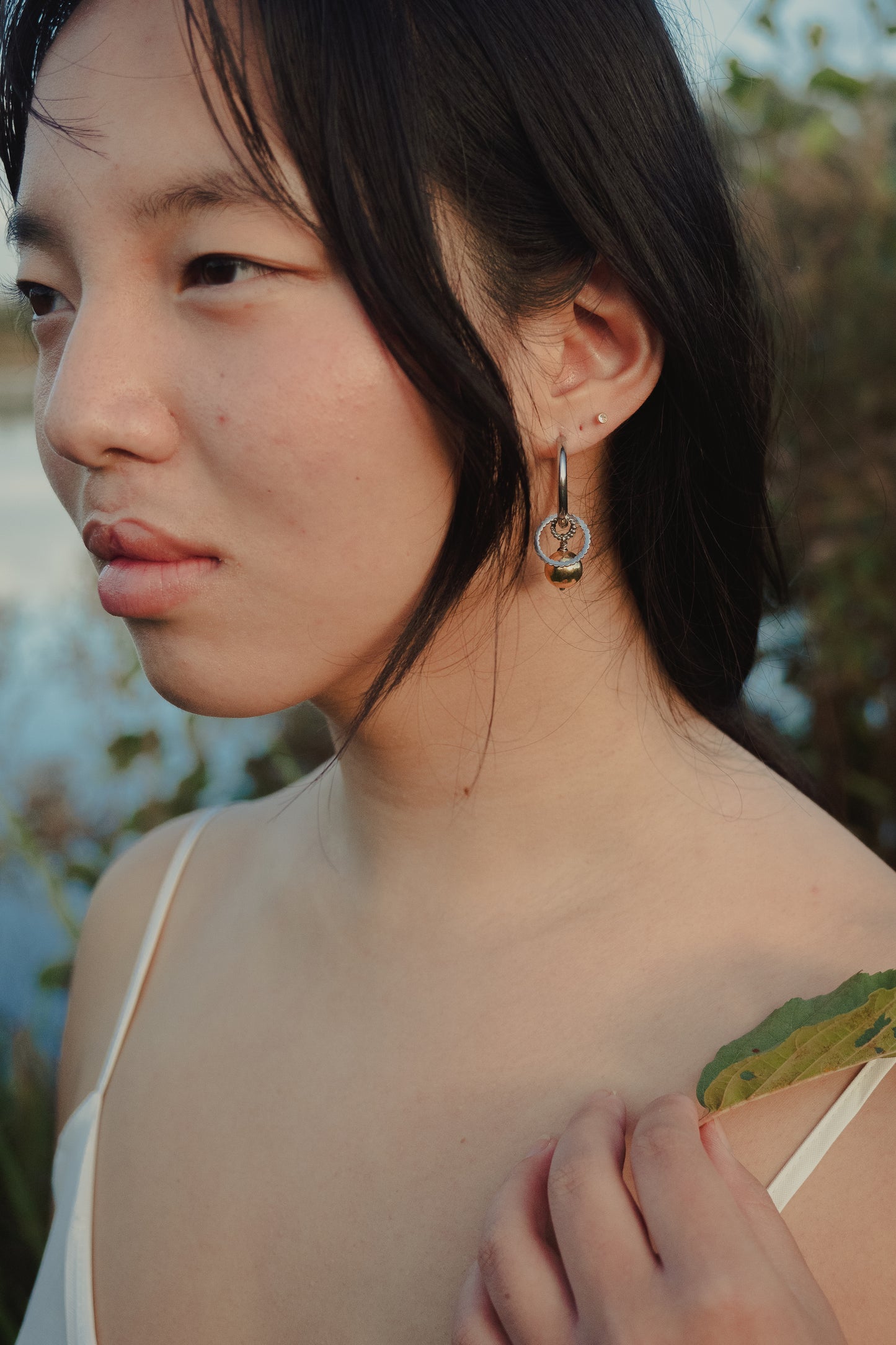 Circle Hoops • Large - CIRCLE OF DOTS