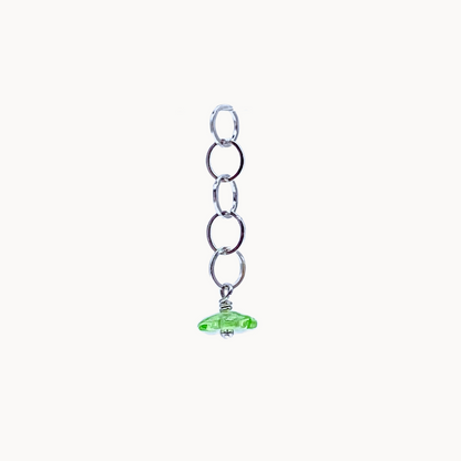 Green Flower Chain Charm