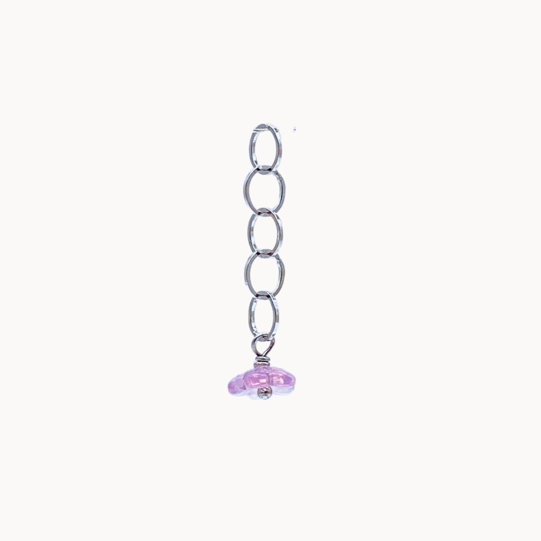 PINK FLOWER CHAIN CHARM