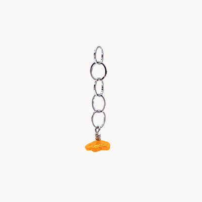 Orange Flower Chain Charm