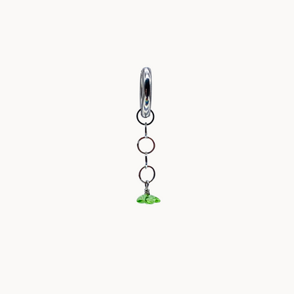 Green Flower Chain Charm