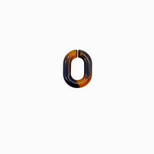 BROWN LINK CHARM - CIRCLE OF DOTS 