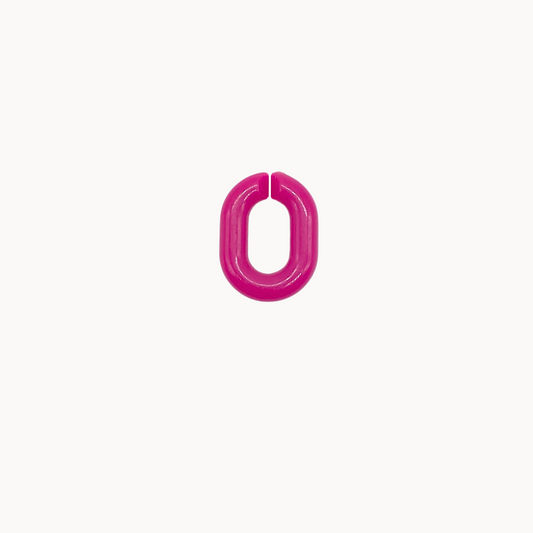 PINK LINK CHARM - CIRCLE OF DOTS 