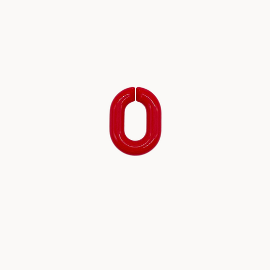 RED LINK CHARM - CIRCLE OF DOTS 