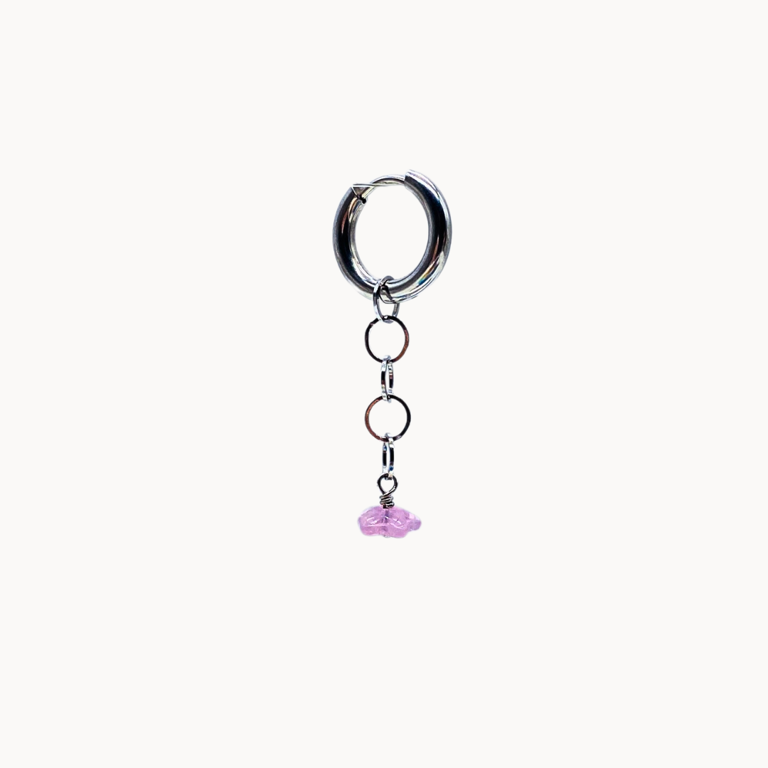 PINK FLOWER CHAIN CHARM